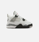 Air Jordan 4 Retro White Cement Infant Toddler Lifestyle Shoe - Summit White/Fire Red/Cement Grey/Black
