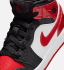 Air Jordan 1 Mid SE Preschool Lifestyle Shoe -  Black/White/Varsity Red