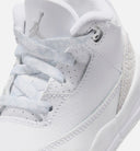 Air Jordan 3 Retro White And Silver Infant Toddler Lifestyle Shoe - White/Metallic Silver