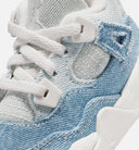 Air Jordan 4 Retro Worn Blue Infant Toddler Lifestyle Shoe - Sail/Worn Blue/Metallic Gold