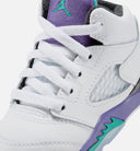 Air Jordan 5 Retro Grape Infant Toddler Lifestyle Shoe - White/New Emerald/Grape Ice/Black